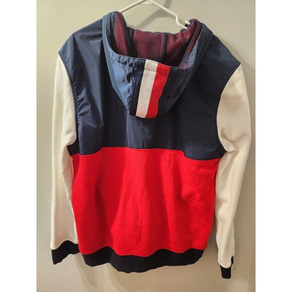 Tommy Hilfiger Pullover Jacket Windbreaker Size XL Red White Blue - Picture 4 of 4